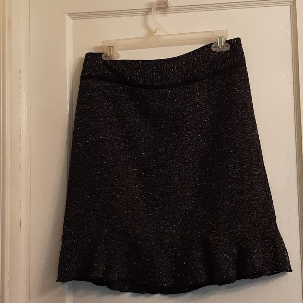 Rave sparkly black and white ruffled skirt